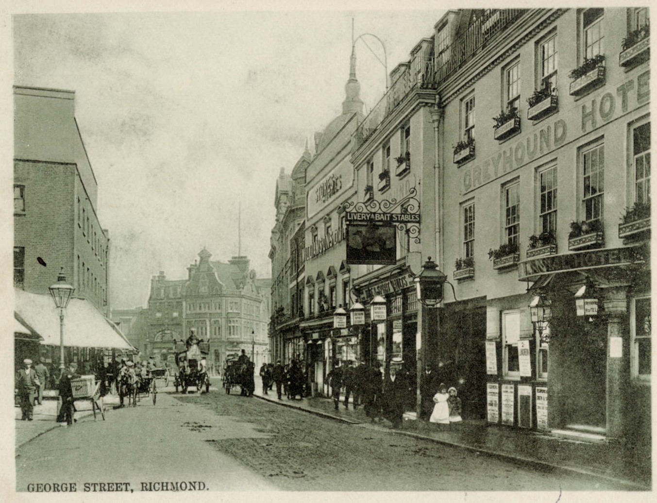 Figure 7 George Street with Greyhound Hotel on the right c.1900