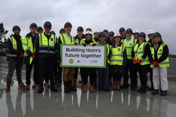 Major milestone for Ham Close regeneration as first new homes top out